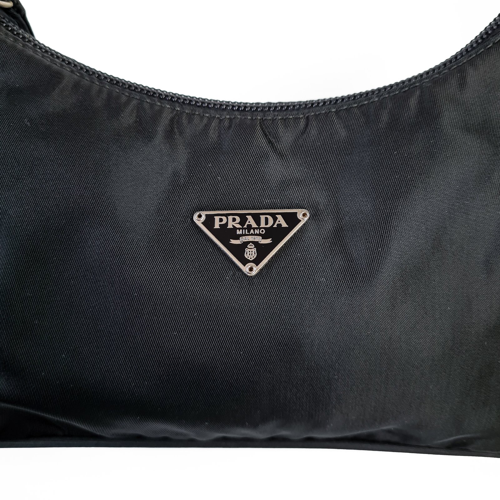 Prada mini tessuto hobo sales nylon satchel